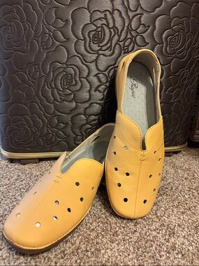 Propet Women's Yellow Perforated Slip-On Moccasins